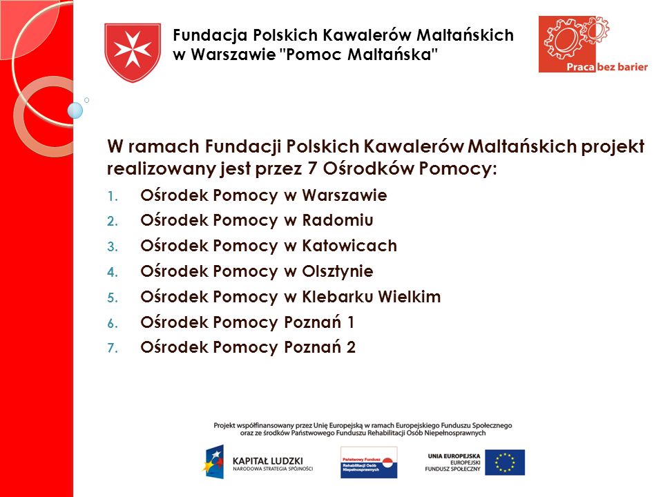 Fundacja Polskich Kawalerów Maltańskich w Warszawie Pomoc Maltańska