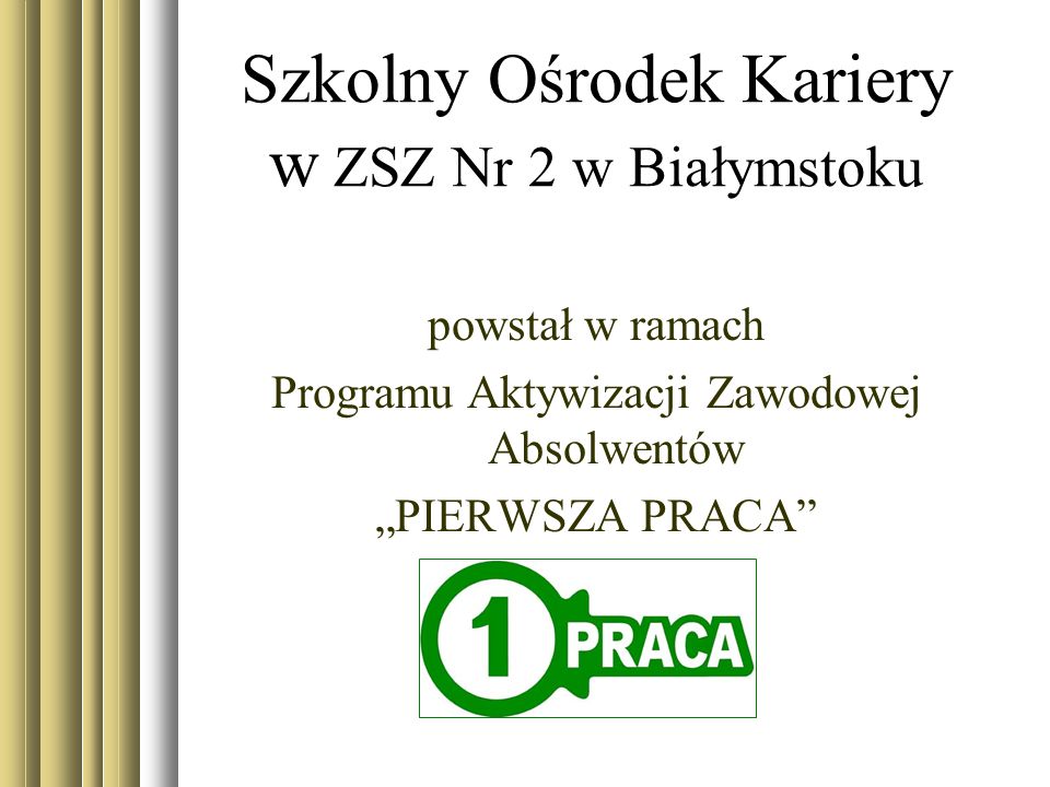 Szkolny Ośrodek Kariery w ZSZ Nr 2 w Białymstoku