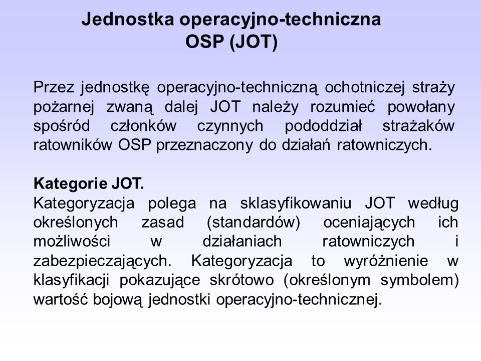 Jednostka operacyjno-techniczna OSP (JOT)