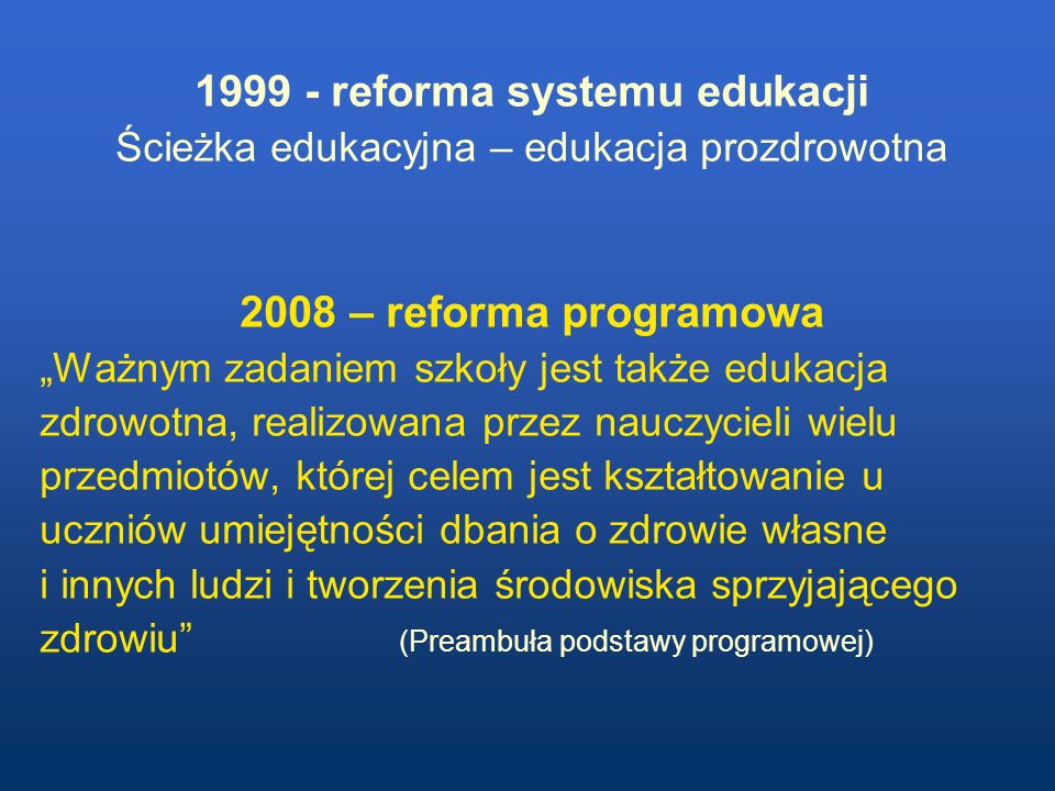 reforma systemu edukacji