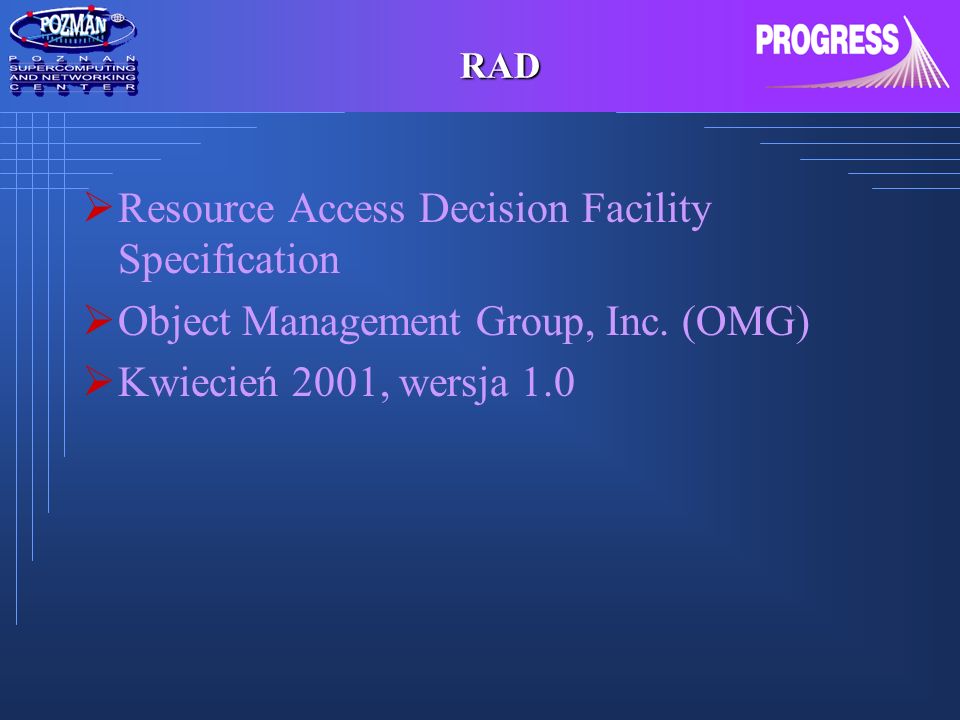 Resource Access Decision Facility Specification