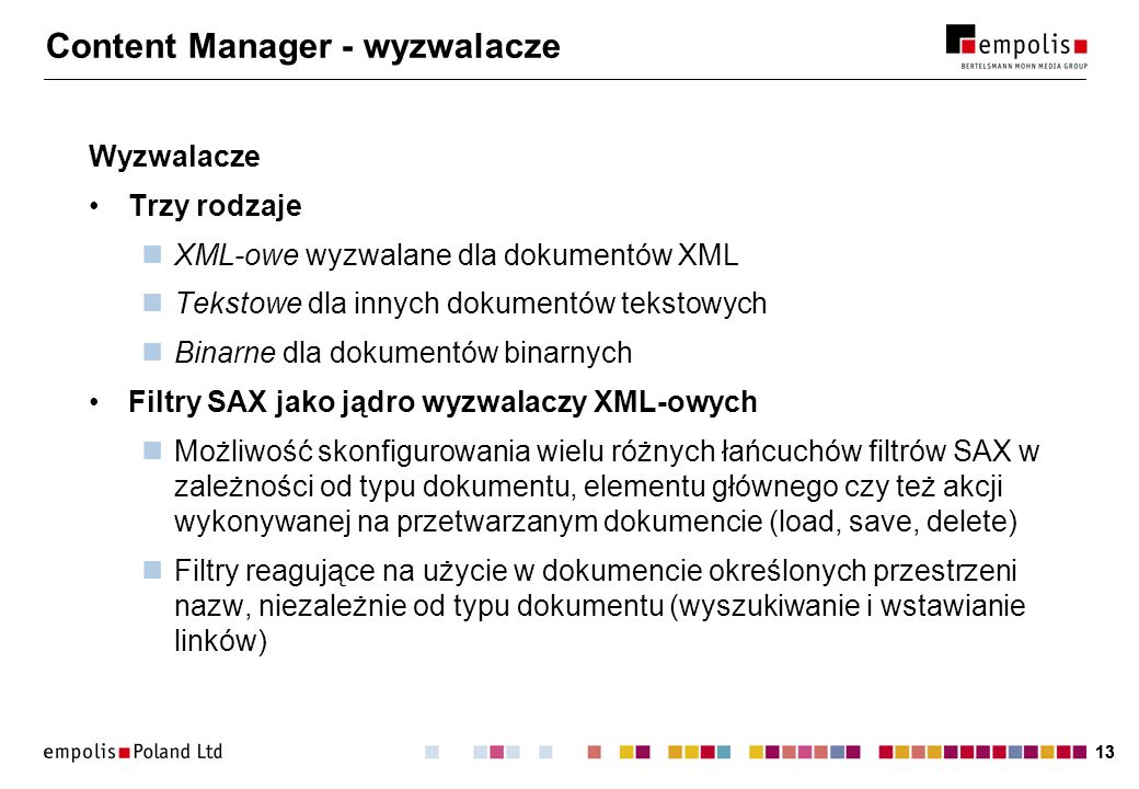 Content Manager - wyzwalacze