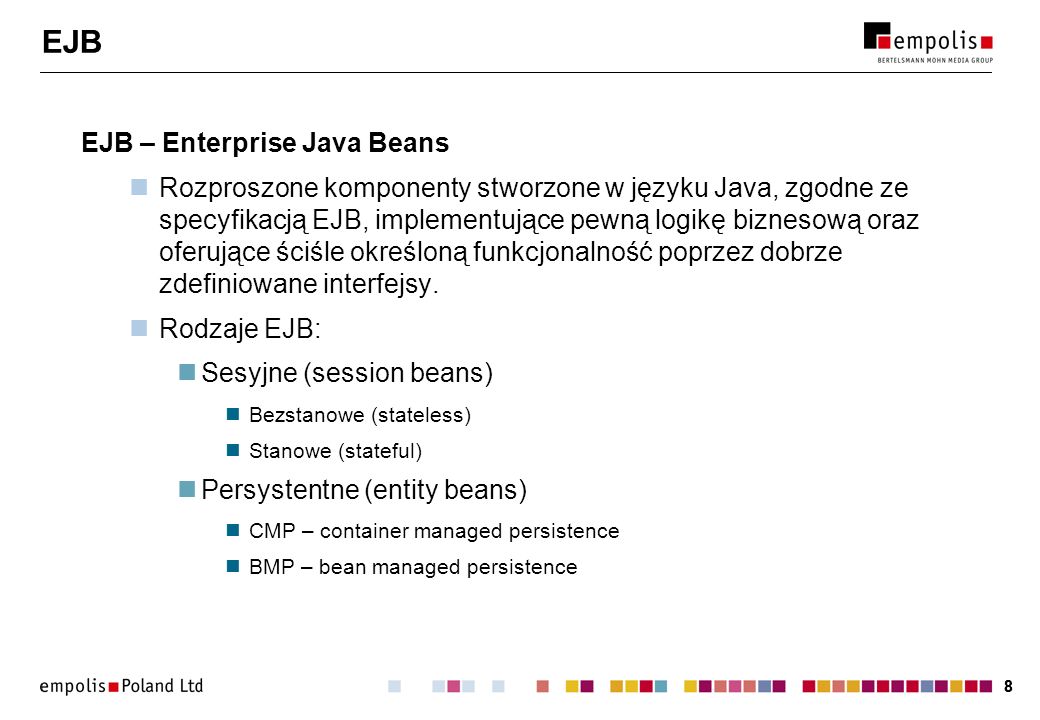 EJB EJB – Enterprise Java Beans