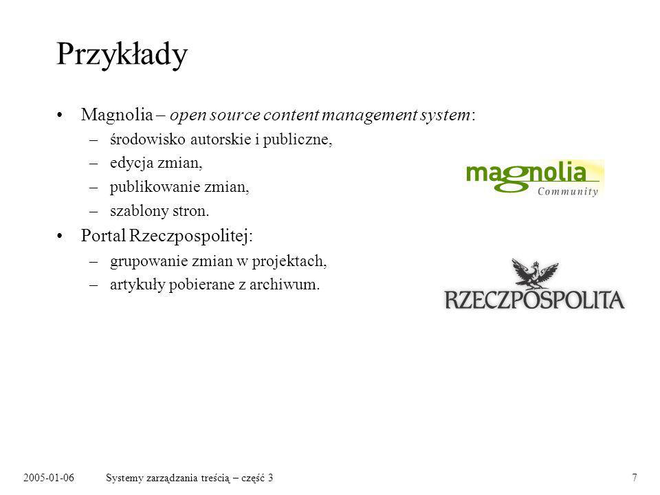 Przykłady Magnolia – open source content management system: