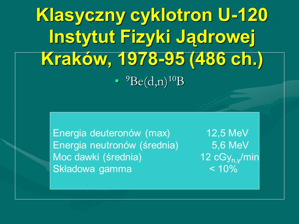 Klasyczny cyklotron U-120 Instytut Fizyki Jądrowej Kraków, (486 ch.)
