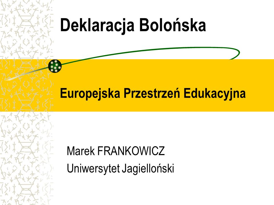 Deklaracja Bolońska Europejska Przestrzeń Edukacyjna