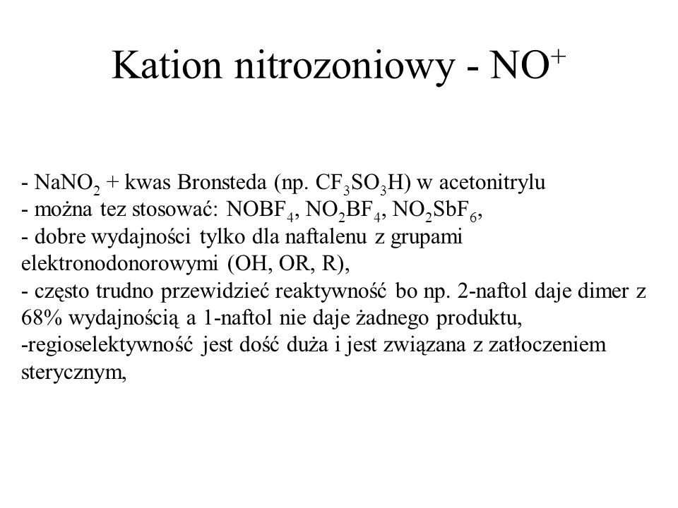 Kation nitrozoniowy - NO+