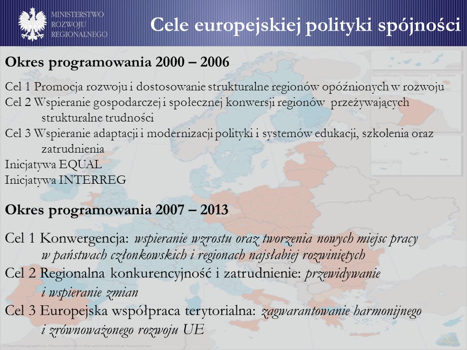 Cele europejskiej polityki spójności