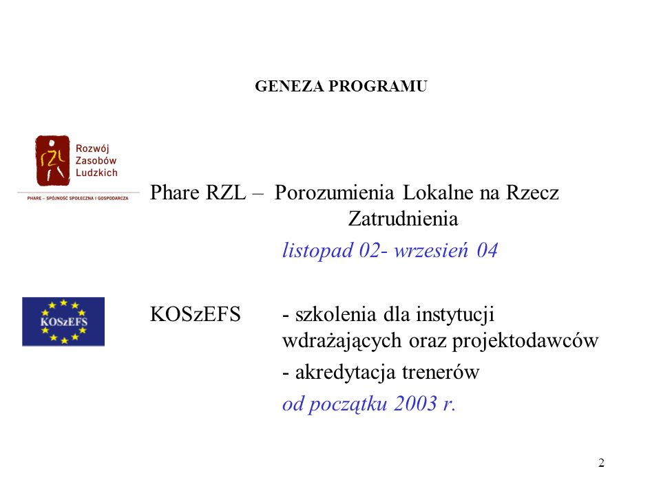 Phare RZL – Porozumienia Lokalne na Rzecz Zatrudnienia