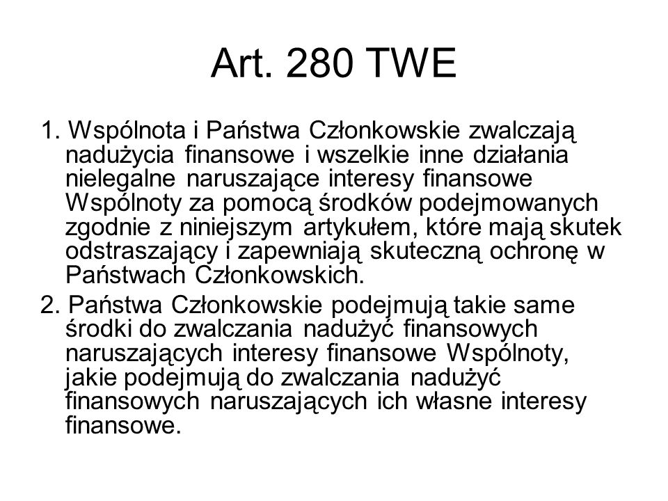 Art. 280 TWE