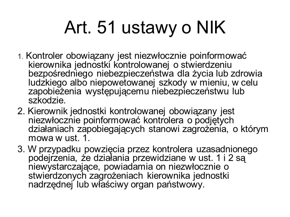 Art. 51 ustawy o NIK