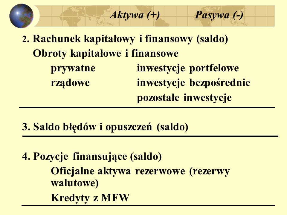 Obroty kapitałowe i finansowe prywatne inwestycje portfelowe