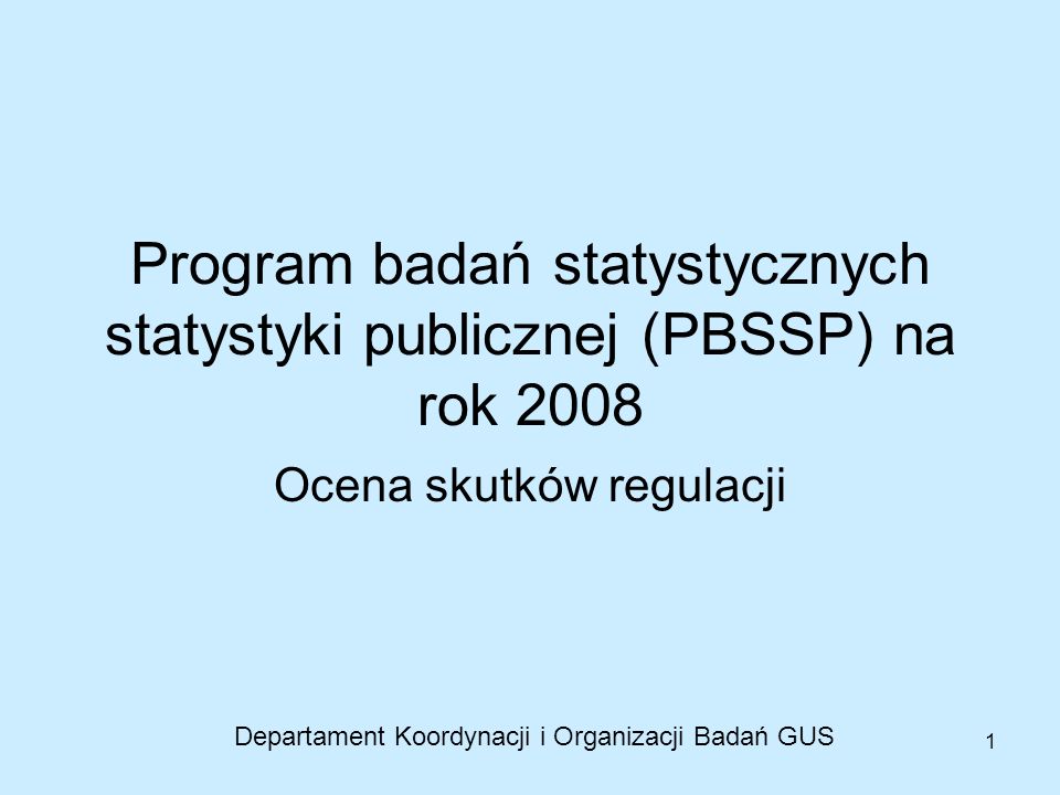 Program badań statystycznych statystyki publicznej (PBSSP) na rok 2008