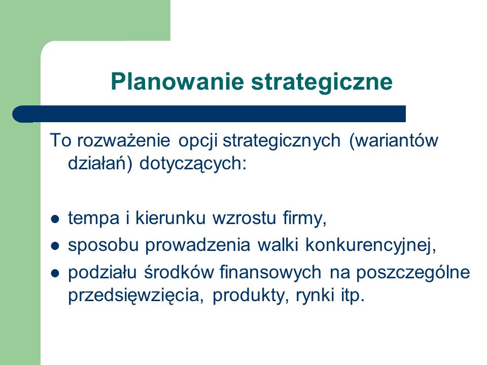 Planowanie strategiczne