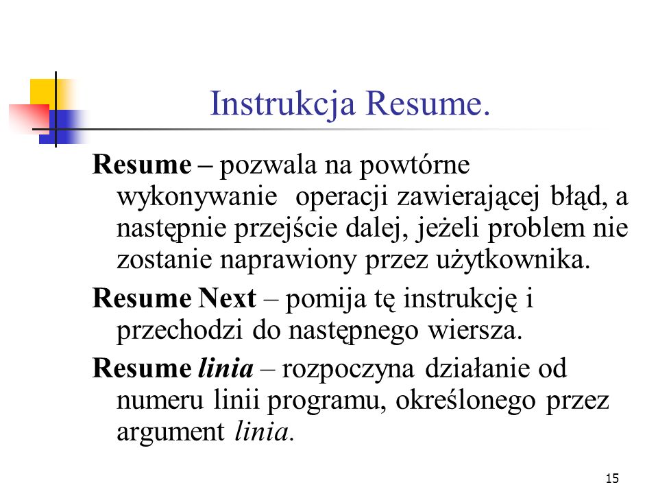 Instrukcja Resume.
