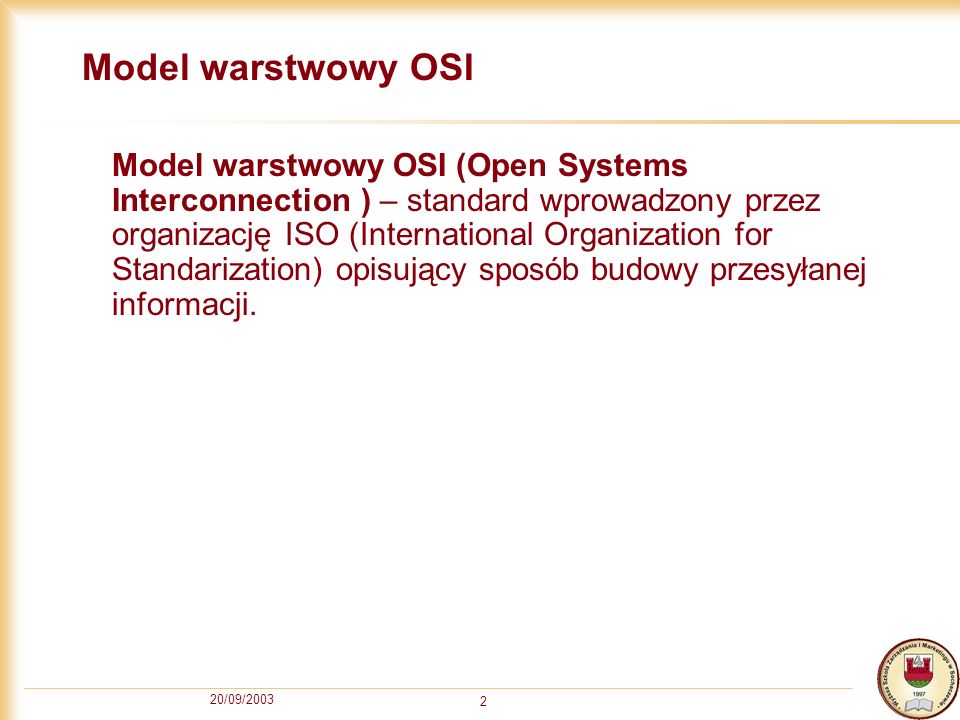 Model warstwowy OSI