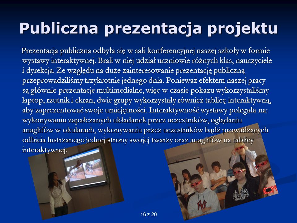Publiczna prezentacja projektu