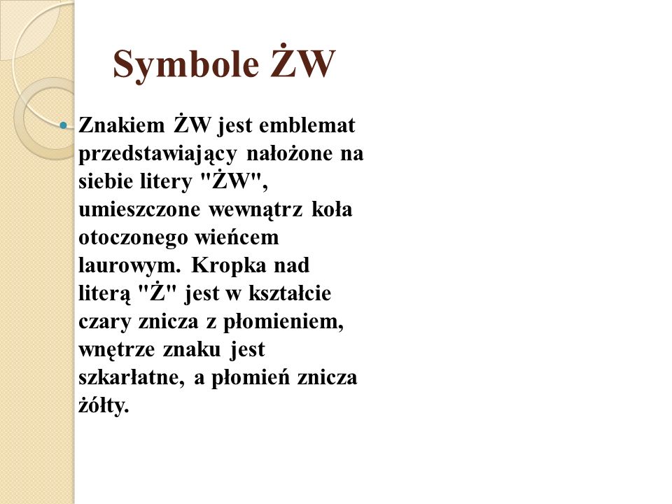 Symbole ŻW