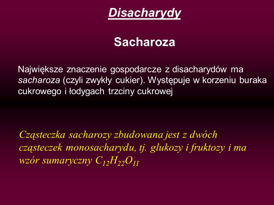 Disacharydy Sacharoza