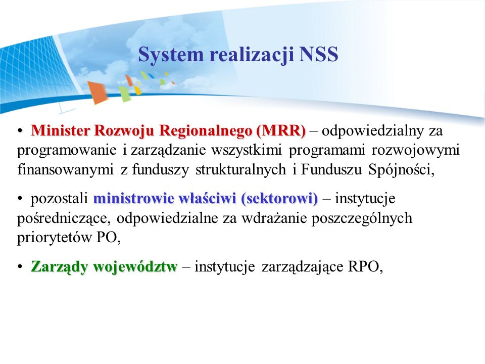 System realizacji NSS