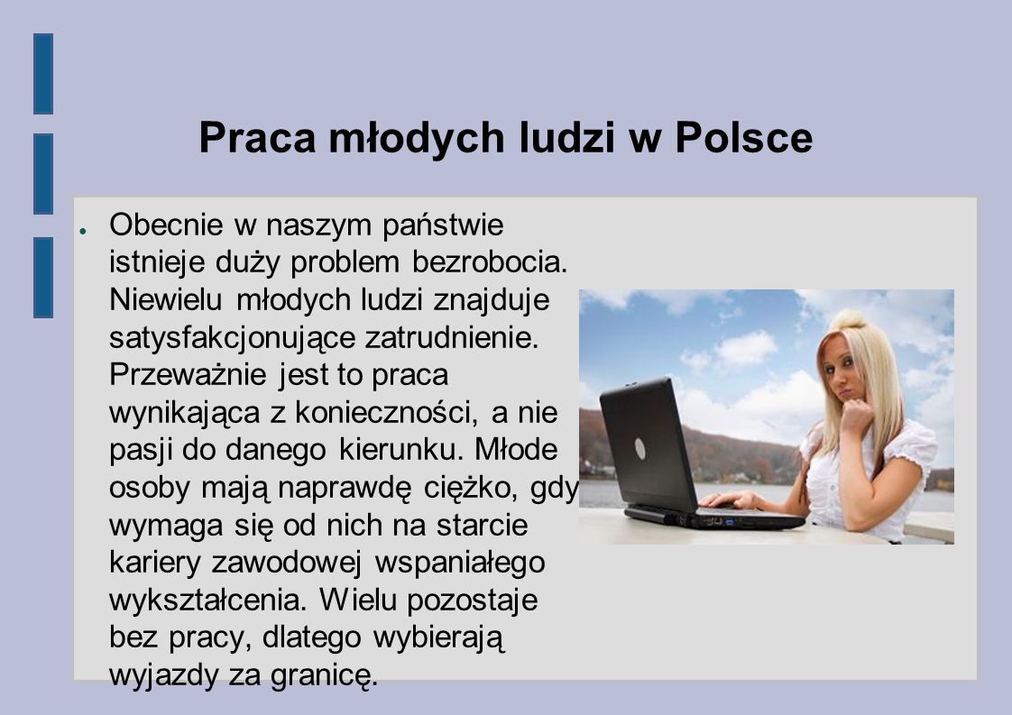Praca młodych ludzi w Polsce