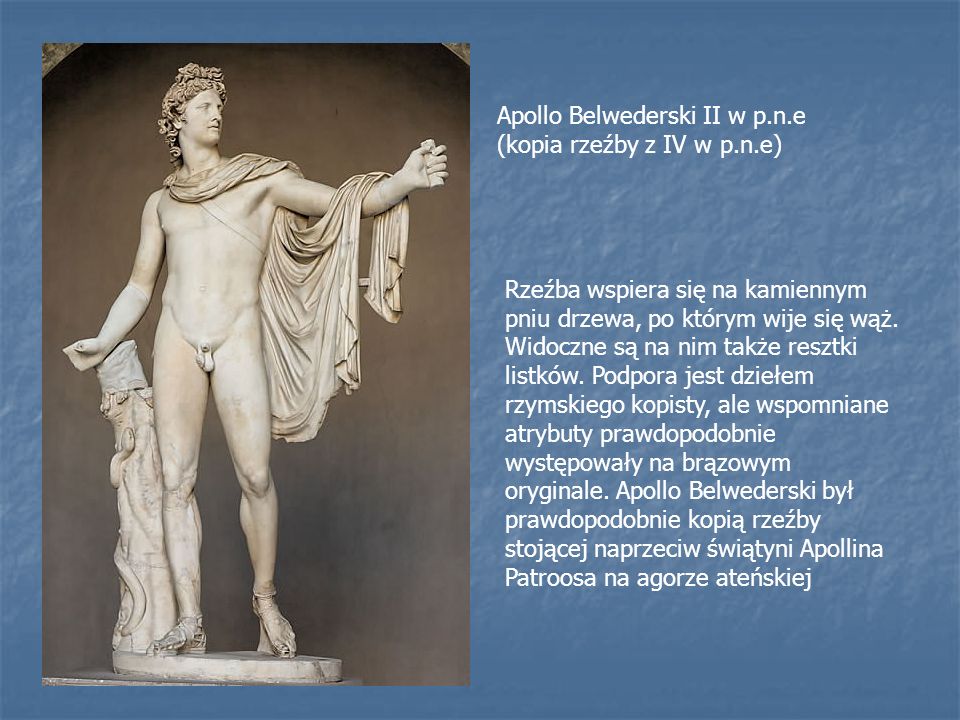 Apollo Belwederski II w p.n.e (kopia rzeźby z IV w p.n.e)