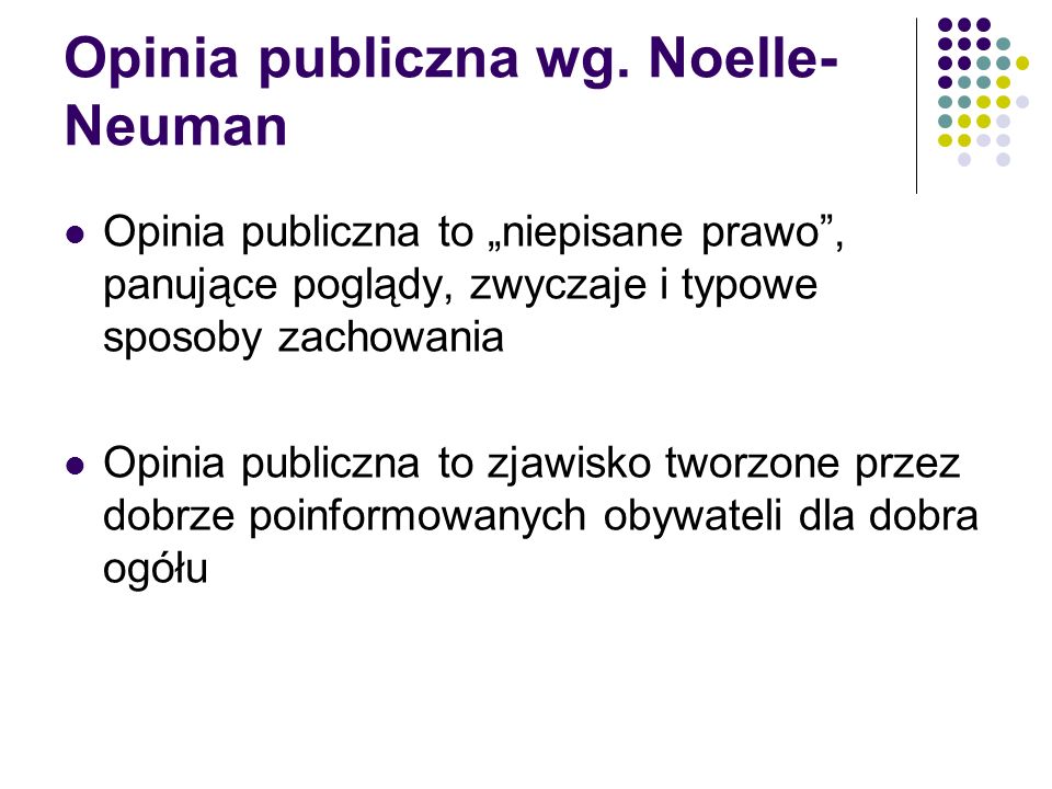 Opinia publiczna wg. Noelle-Neuman