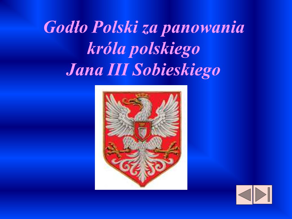 Godło Polski za panowania króla polskiego Jana III Sobieskiego
