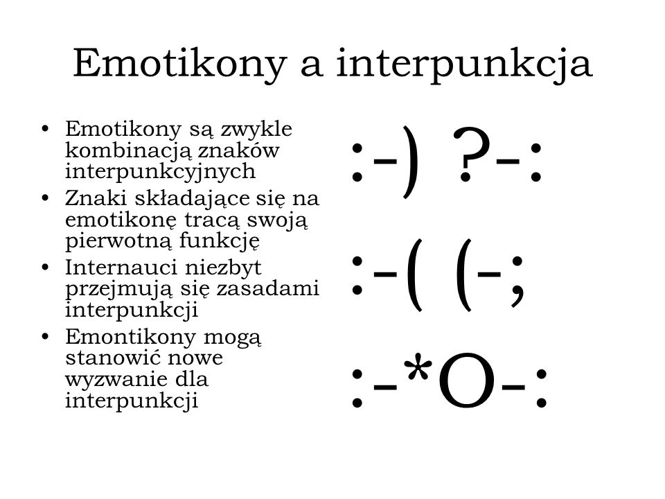 Emotikony a interpunkcja