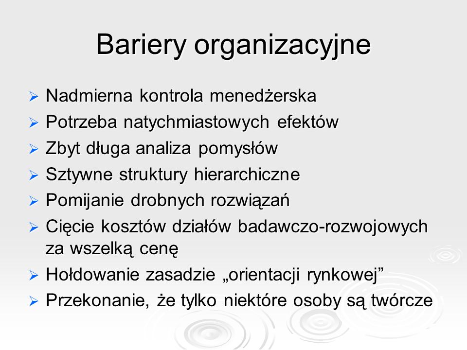 Bariery organizacyjne