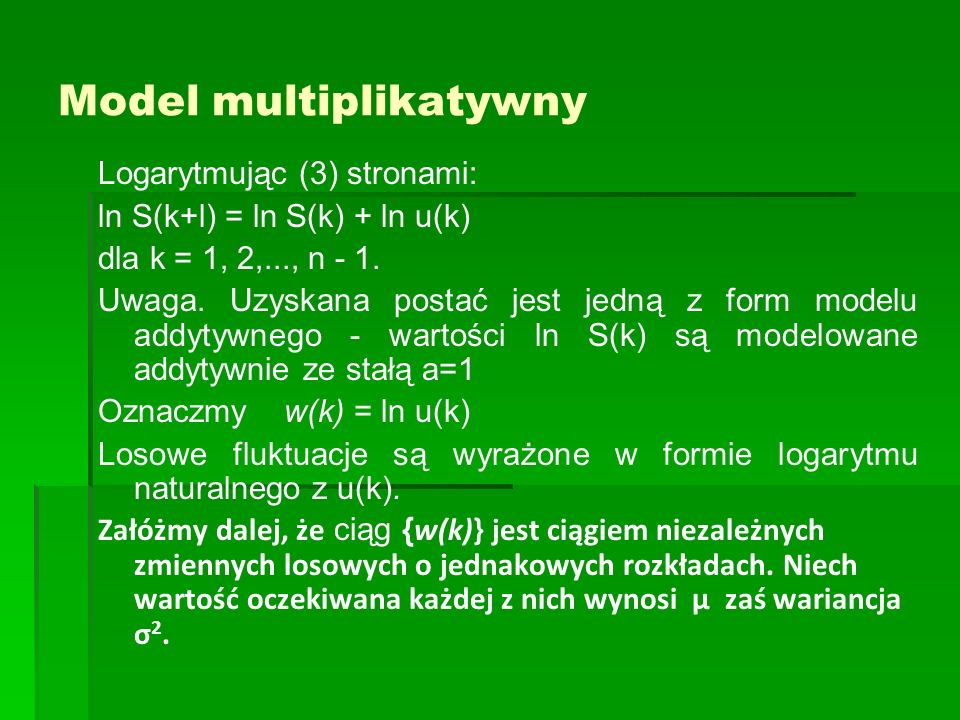 Model multiplikatywny