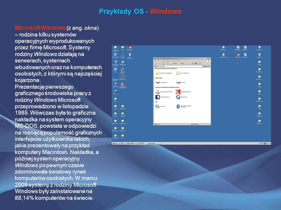 Przykłady OS - Windows