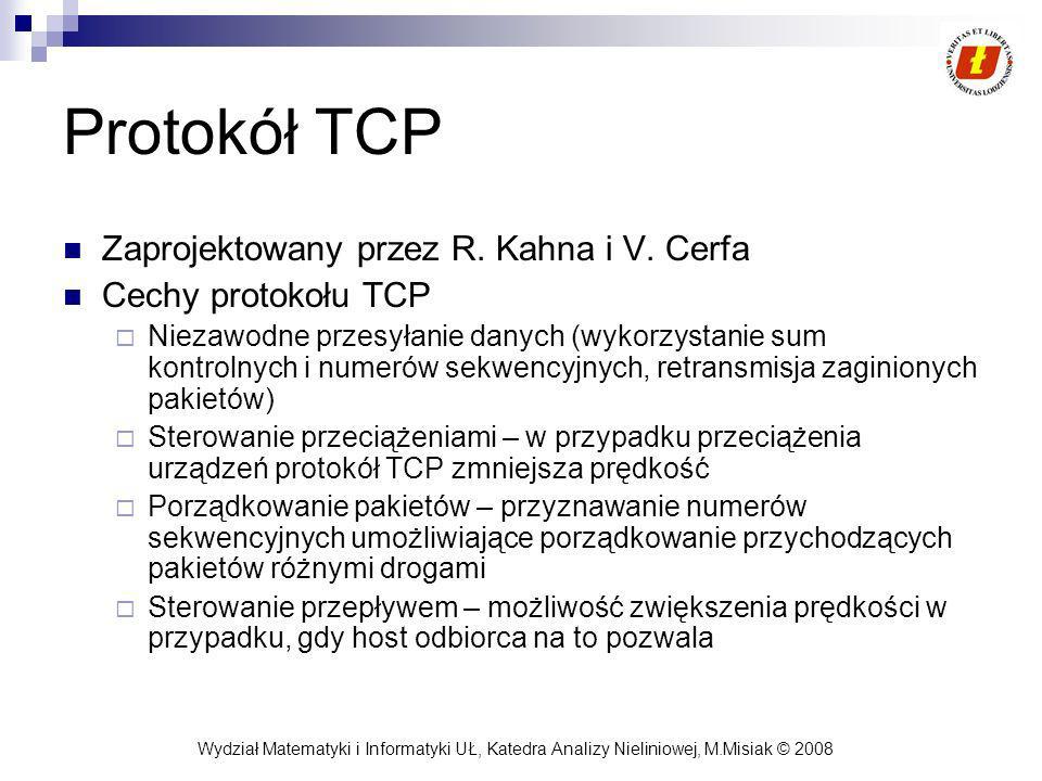 Protokół TCP Zaprojektowany przez R. Kahna i V. Cerfa