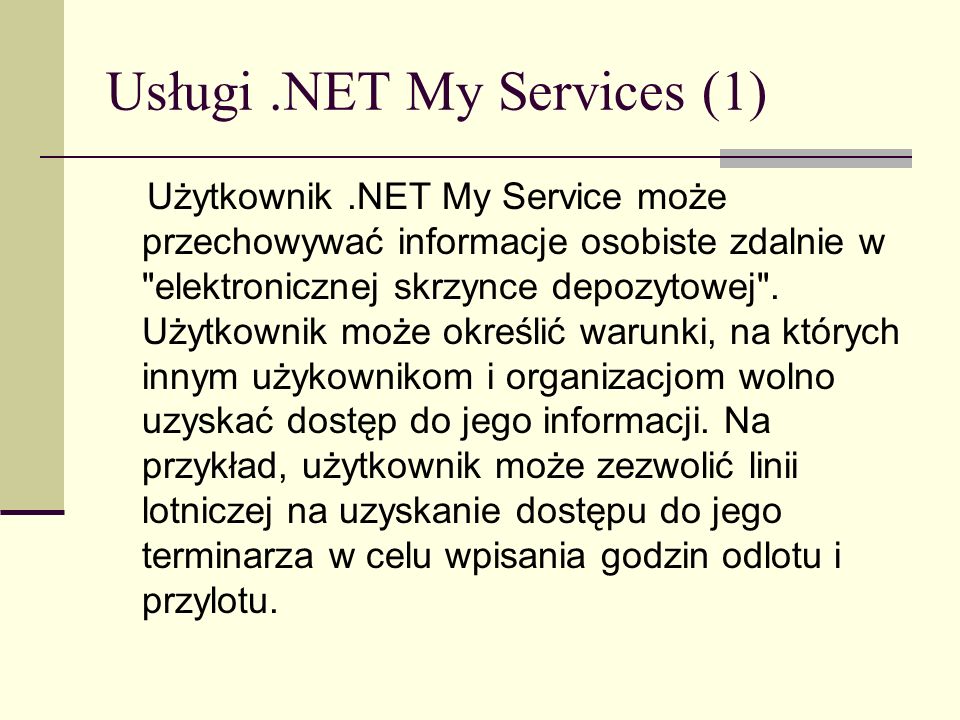 Usługi .NET My Services (1)