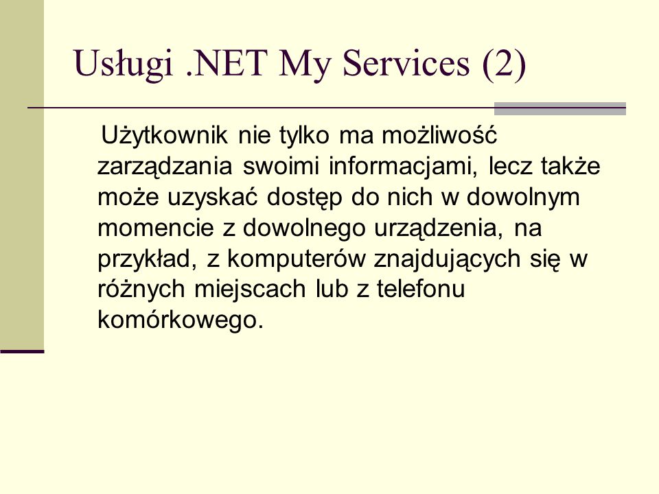 Usługi .NET My Services (2)