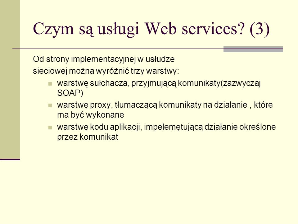 Czym są usługi Web services (3)