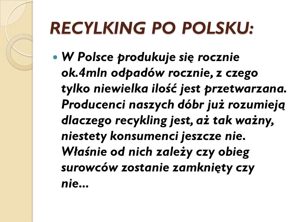 RECYLKING PO POLSKU: