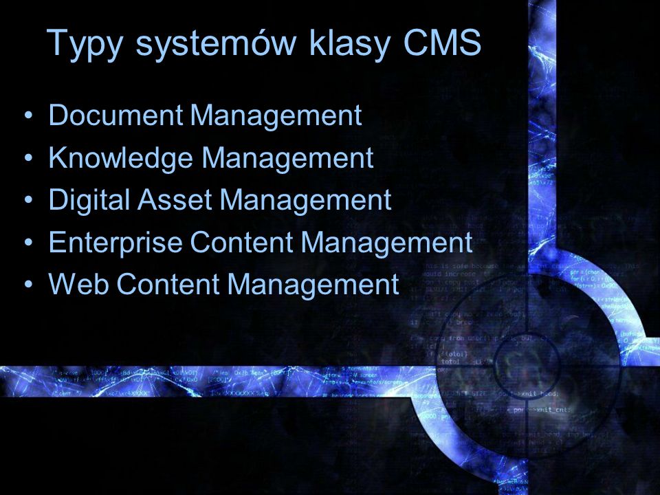 Typy systemów klasy CMS