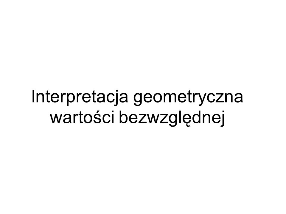 Interpretacja geometryczna wartości bezwzględnej