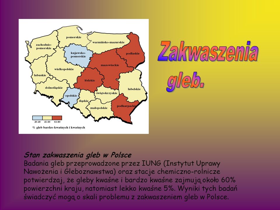 Zakwaszenia gleb. Stan zakwaszenia gleb w Polsce