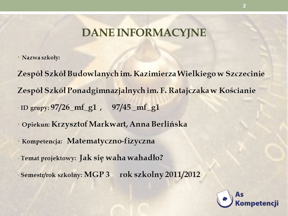 Dane Informacyjne Nazwa Szko Y Ppt Pobierz