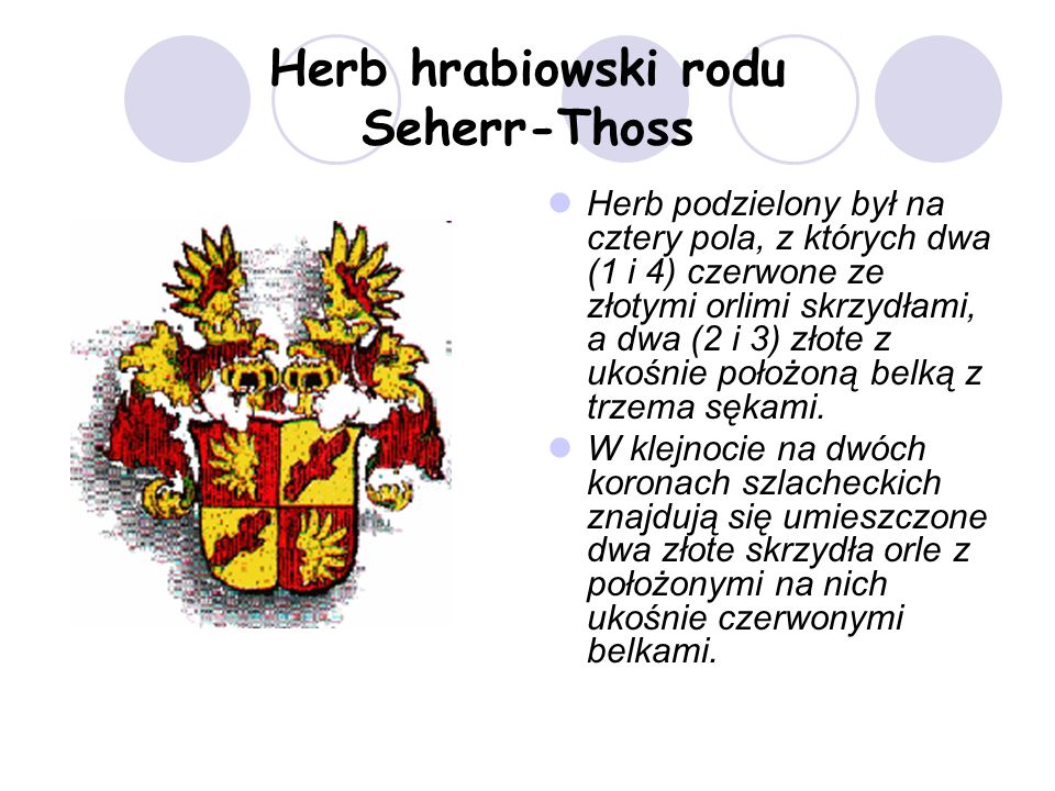 Herb hrabiowski rodu Seherr-Thoss