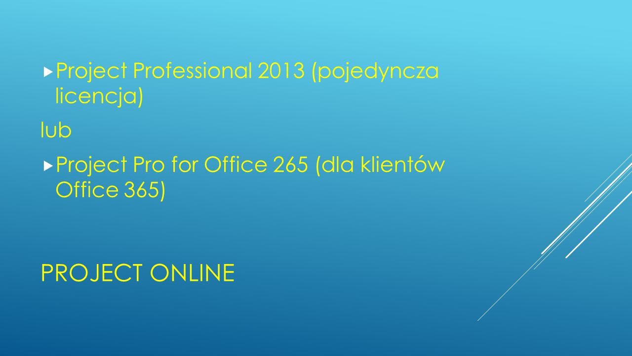 Project Online Project Professional 2013 (pojedyncza licencja) lub