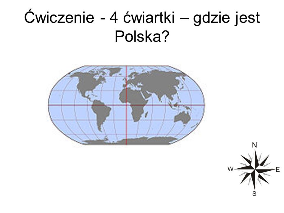 Ćwiczenie - 4 ćwiartki – gdzie jest Polska