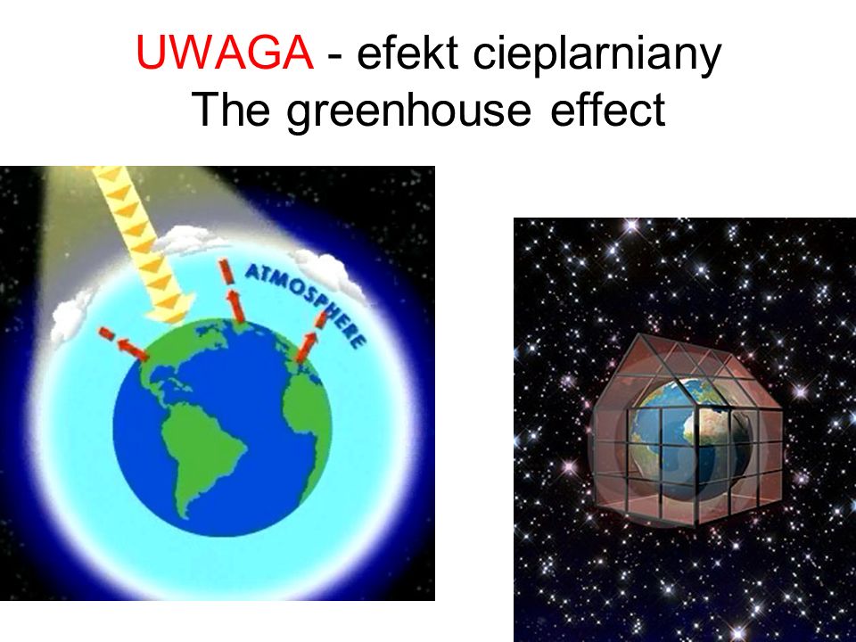UWAGA - efekt cieplarniany The greenhouse effect