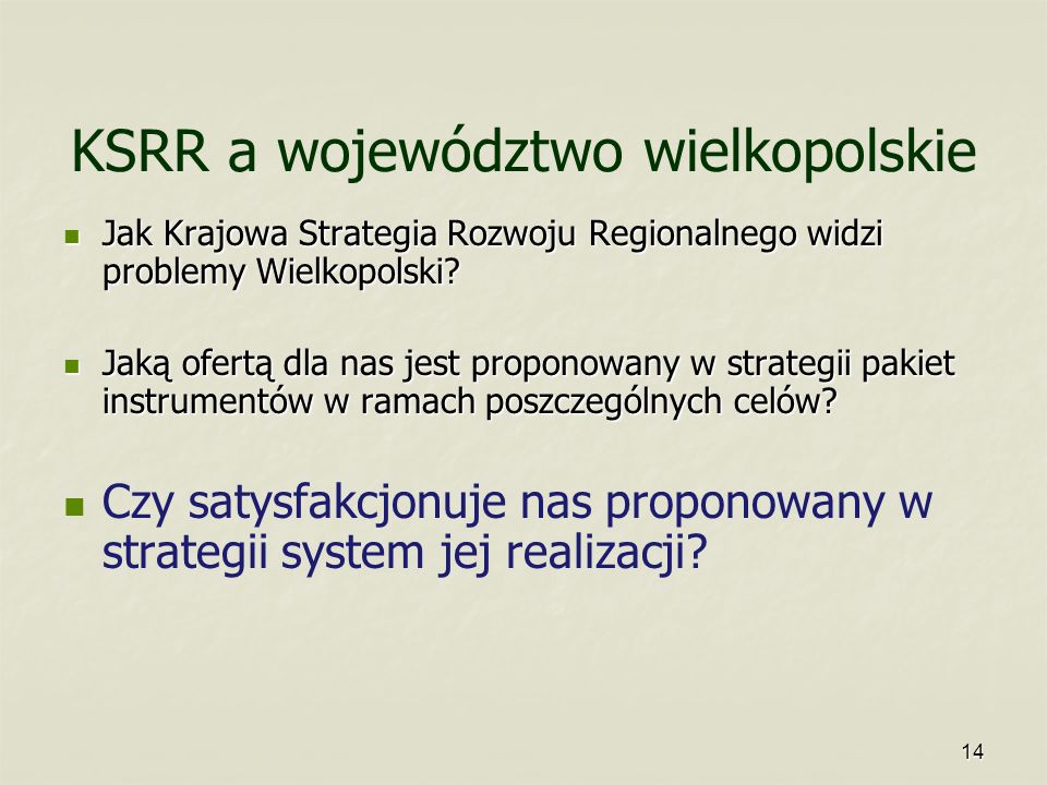 KSRR a województwo wielkopolskie