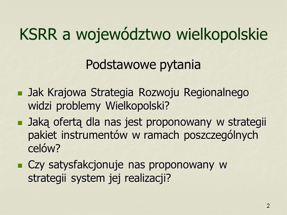 KSRR a województwo wielkopolskie