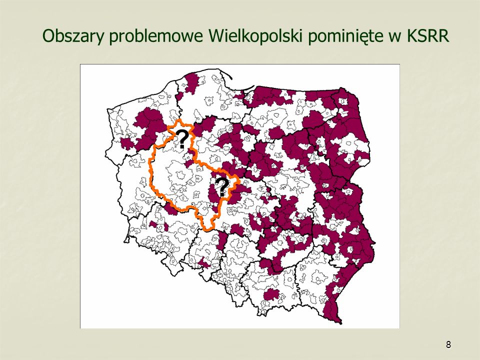 Obszary problemowe Wielkopolski pominięte w KSRR