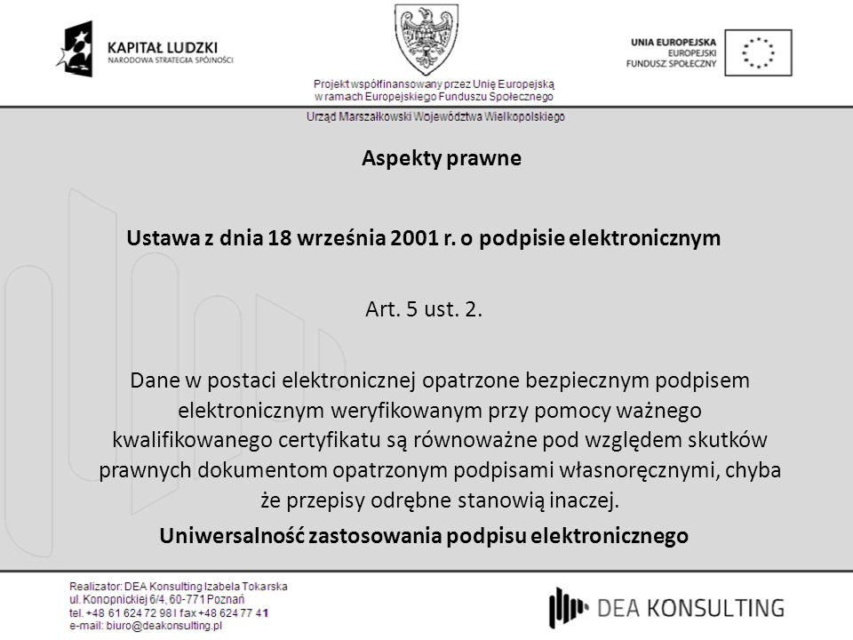 Ustawa z dnia 18 września 2001 r. o podpisie elektronicznym