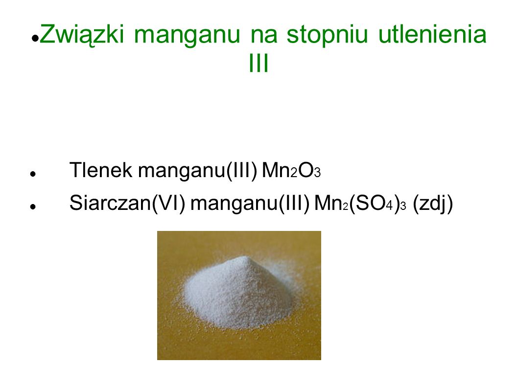 Związki manganu na stopniu utlenienia III